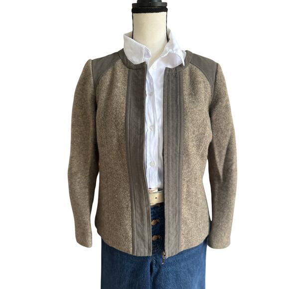 Pendleton Women’s Wool Zip Jacket Blazer Gray Coat Small Classic Workwear - Picture 1 of 9